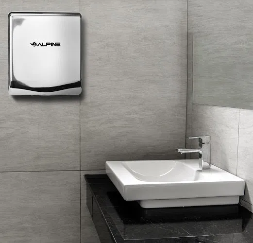 ALPINE® 405-10-CHR WILLOW™ ADA Compliant Chrome Stainless Steel High-Speed Hand Dryer