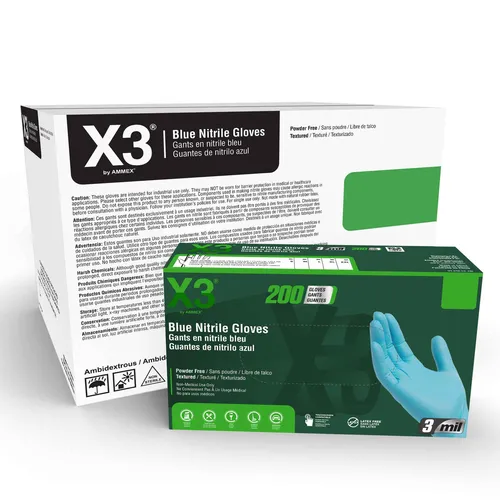 Ammex X3D48100 Disposable Gloves