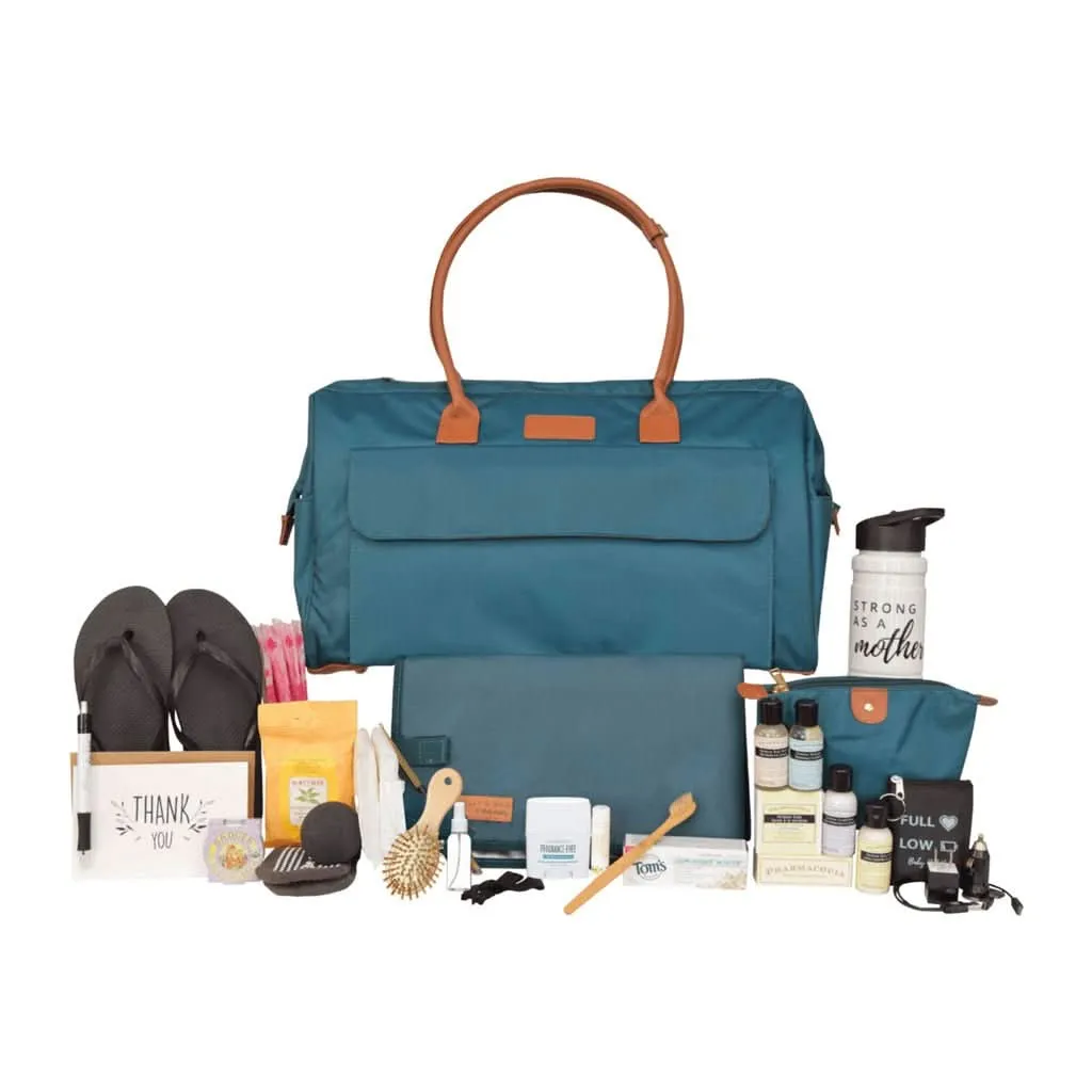 Baby Boldly Happy Medium Birth Bag, Bold Teal