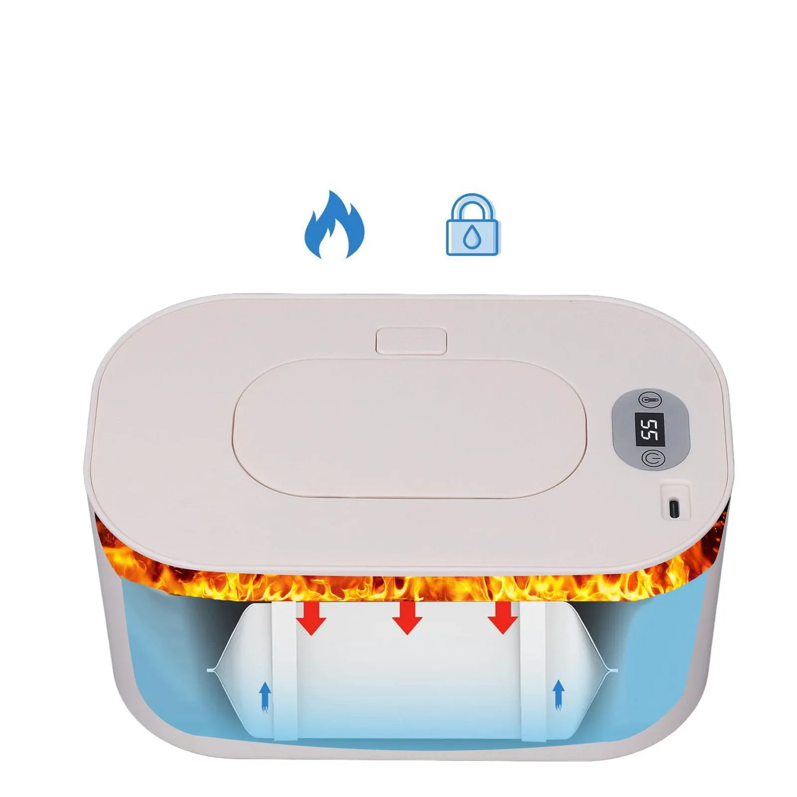 Baby Wipes Heater - Mini Wipe Warmer Case Disinfecting Wipes