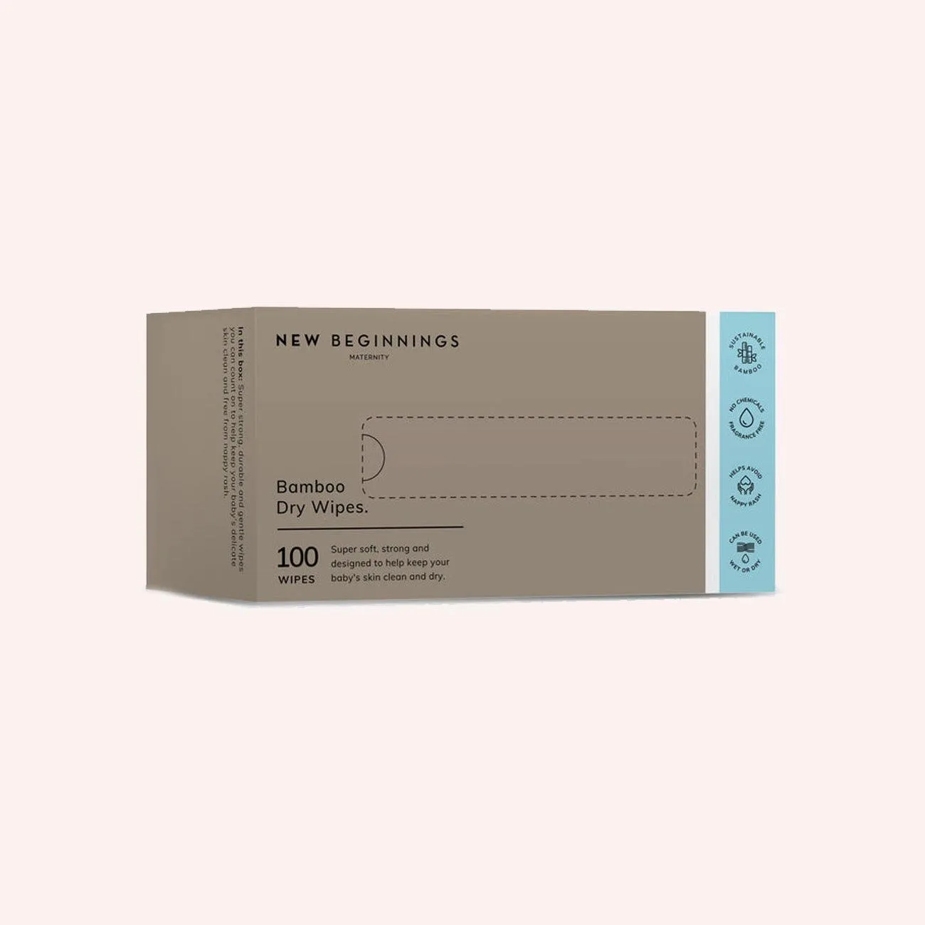 Bamboo Dry Wipes Box 100