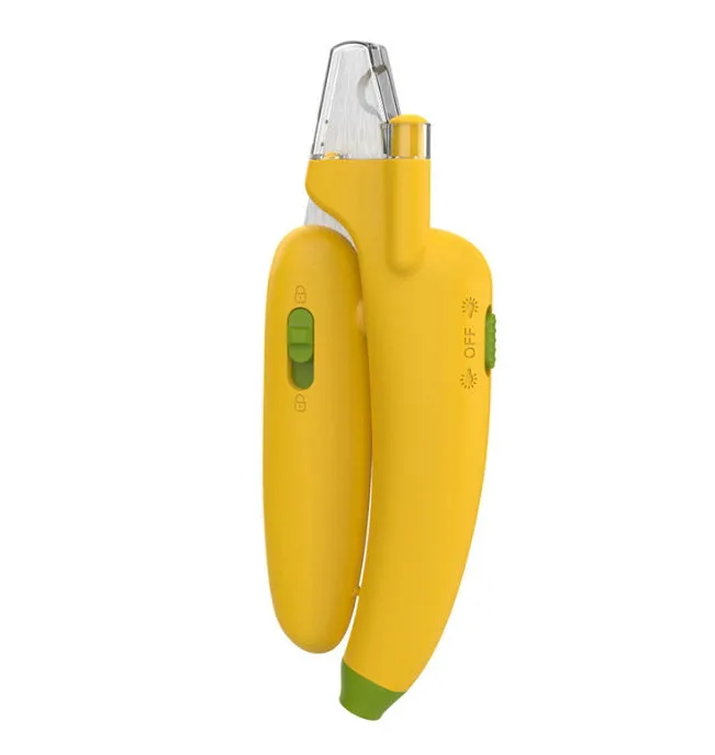 Banana Pet Nail Clippers with LED Light