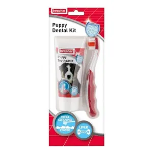 Beaphar Puppy Dental Kit Toothbrush & Toothpaste 50g