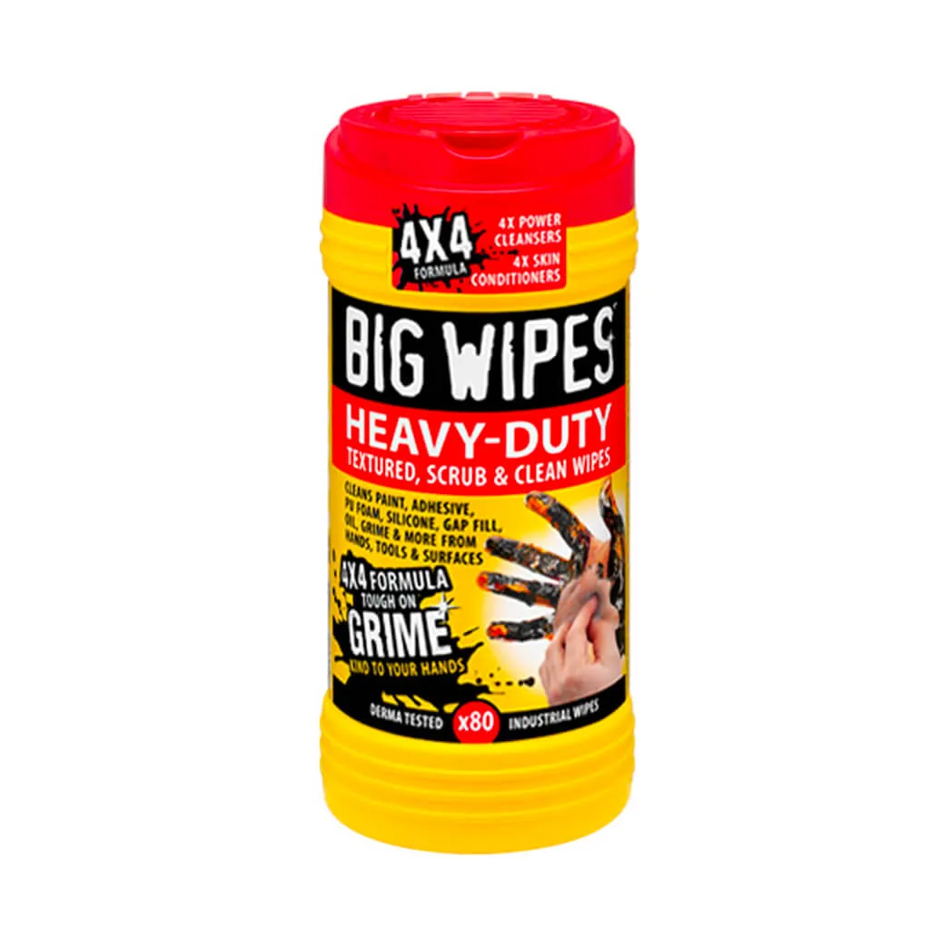 BIG WIPES BW010961 Heavy-Duty Textured Scrub and Clean Wipes (80-Count)