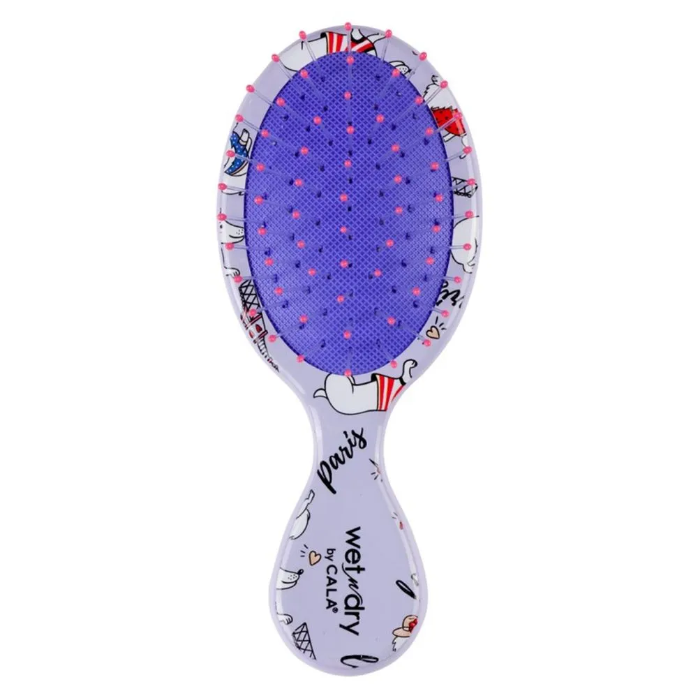 Cala Wet-N-Dry Mini Detangling Hair Brush (Paris Pooch)