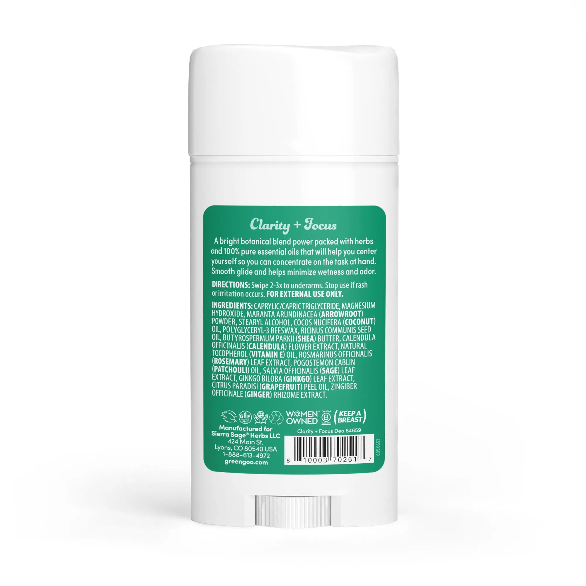 Clarity   Focus Herbal Deodorant