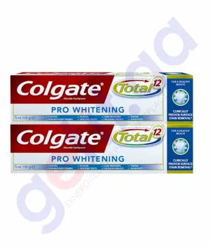 COLGATE TOOTHPASTE TOTAL PRO-WHITE 2X75ML SPECIAL OFFER