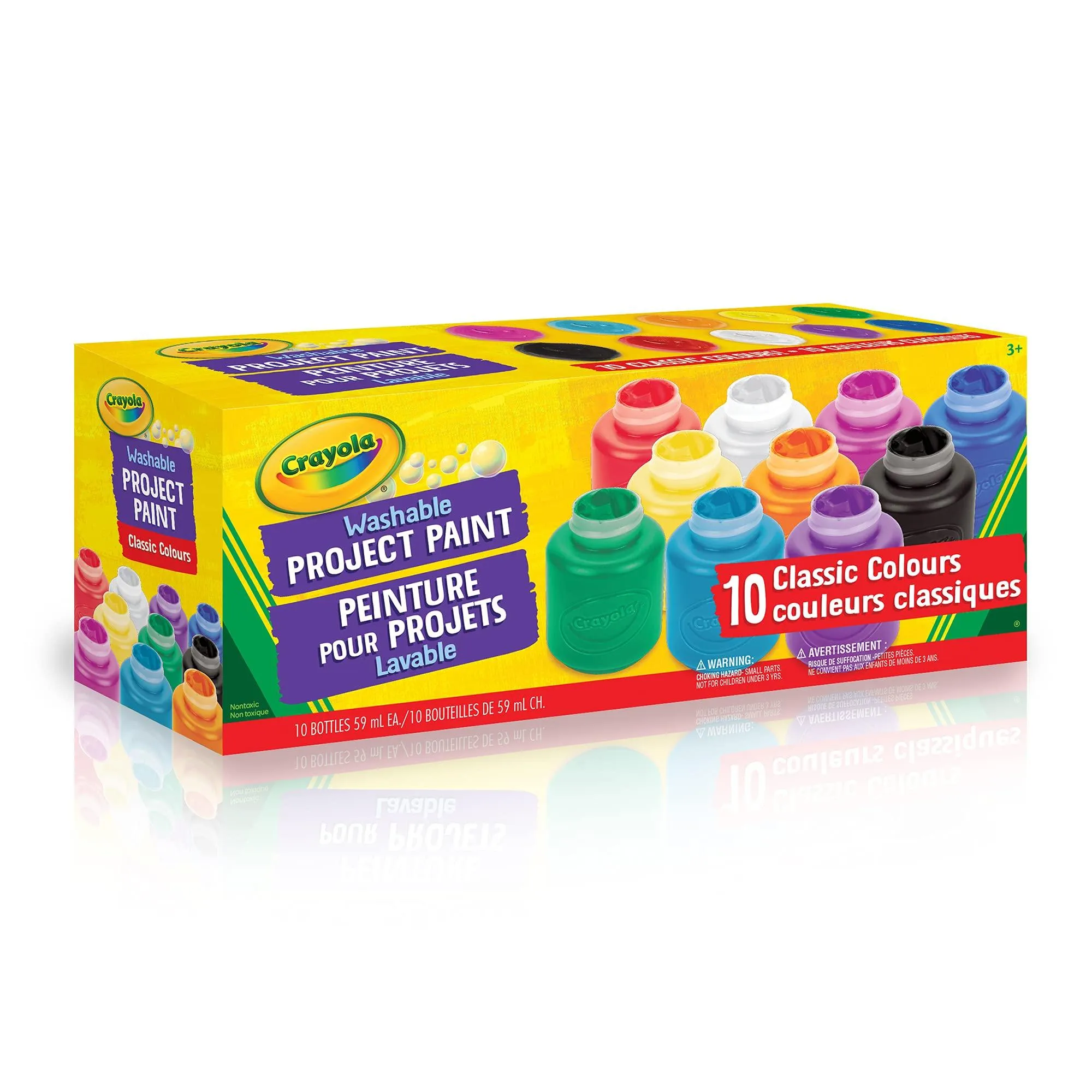 Crayola 10 59ml Paint Jars Assorted Classic Colours Arts & Crafts