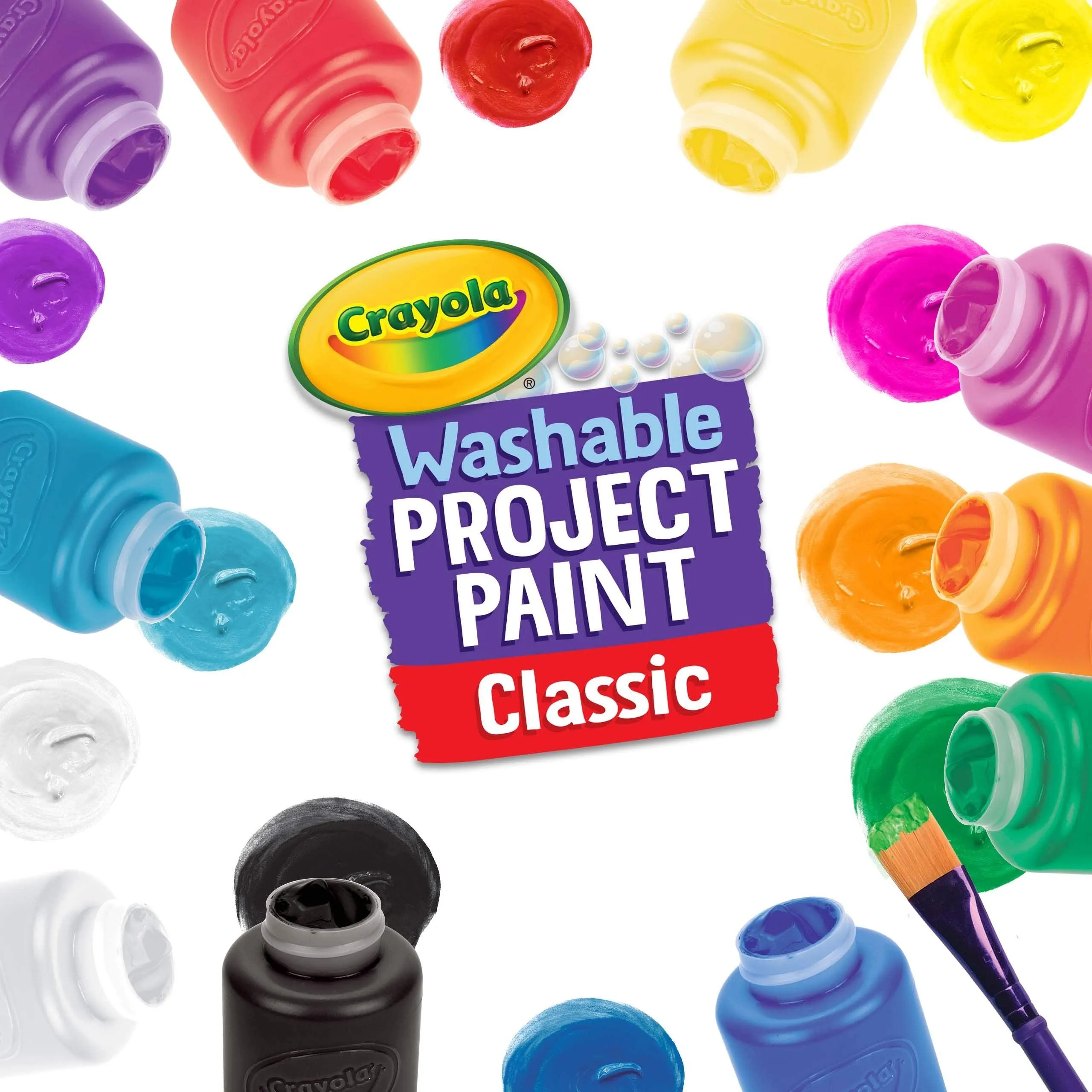 Crayola 10 59ml Paint Jars Assorted Classic Colours Arts & Crafts