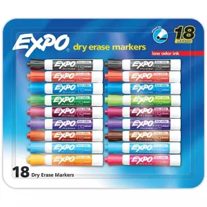 Expo - Dry Erase Markers, Assorted Colors - 18 Pack