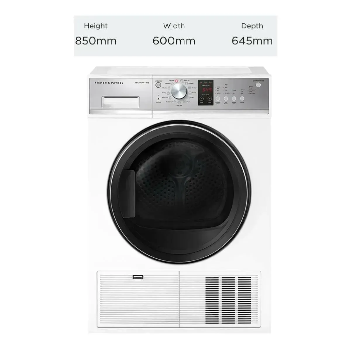 Fisher & Paykel 8kg Heat Pump Condensing Dryer DH8060P3