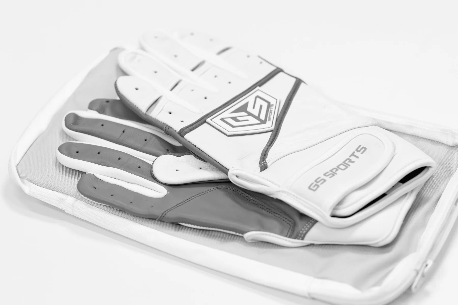 GS Sports Apex Premium Leather Batting Glove - White