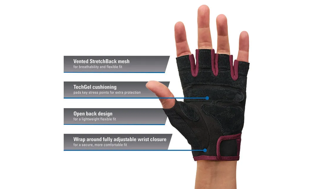 Harbinger Women FlexFit Gloves - Merlot