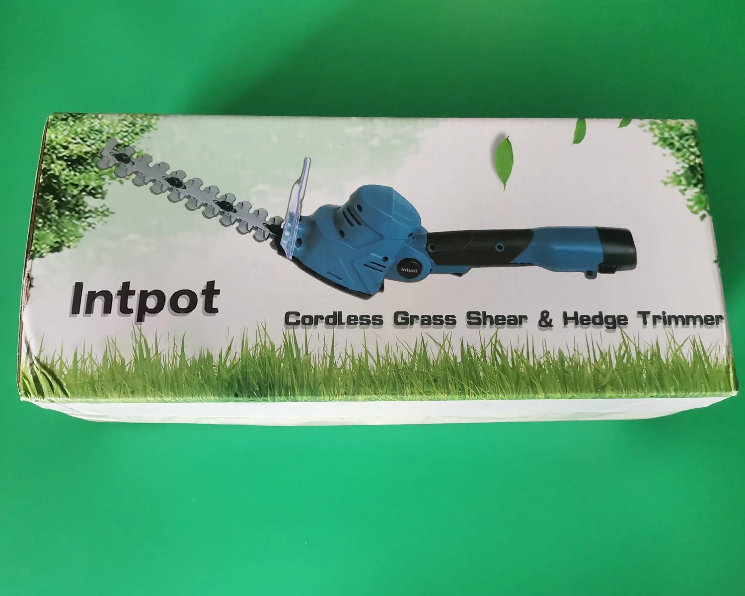 Intpot lectric Grass Cutter, One-Hand Handheld Shrubber Trimmer Grass Clippers for Garden and Lawn