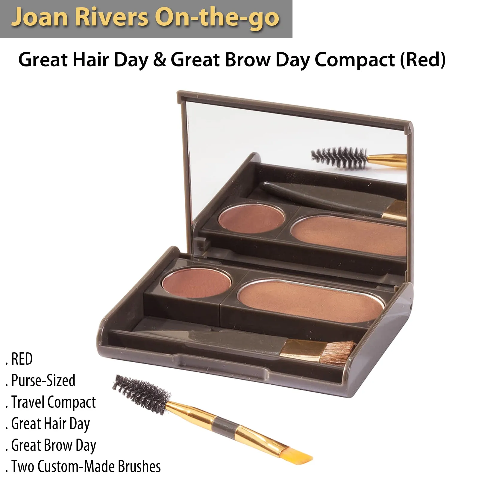 Joan Rivers On-the-go Great Hair Day & Great Brow Day Compact (Red)