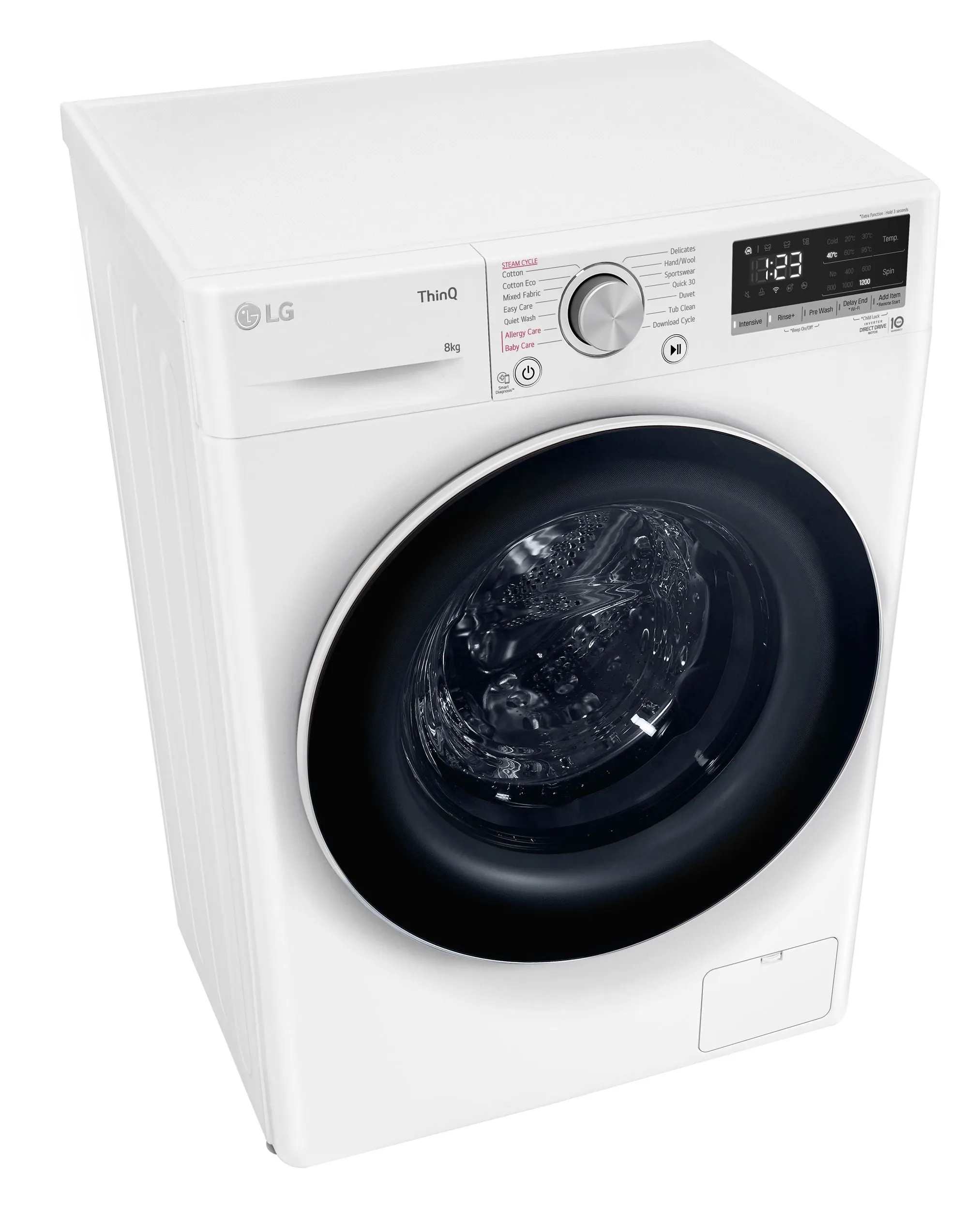 LG 8kg Slim Series 5 Front Load Washing Machine White WV5-1208W