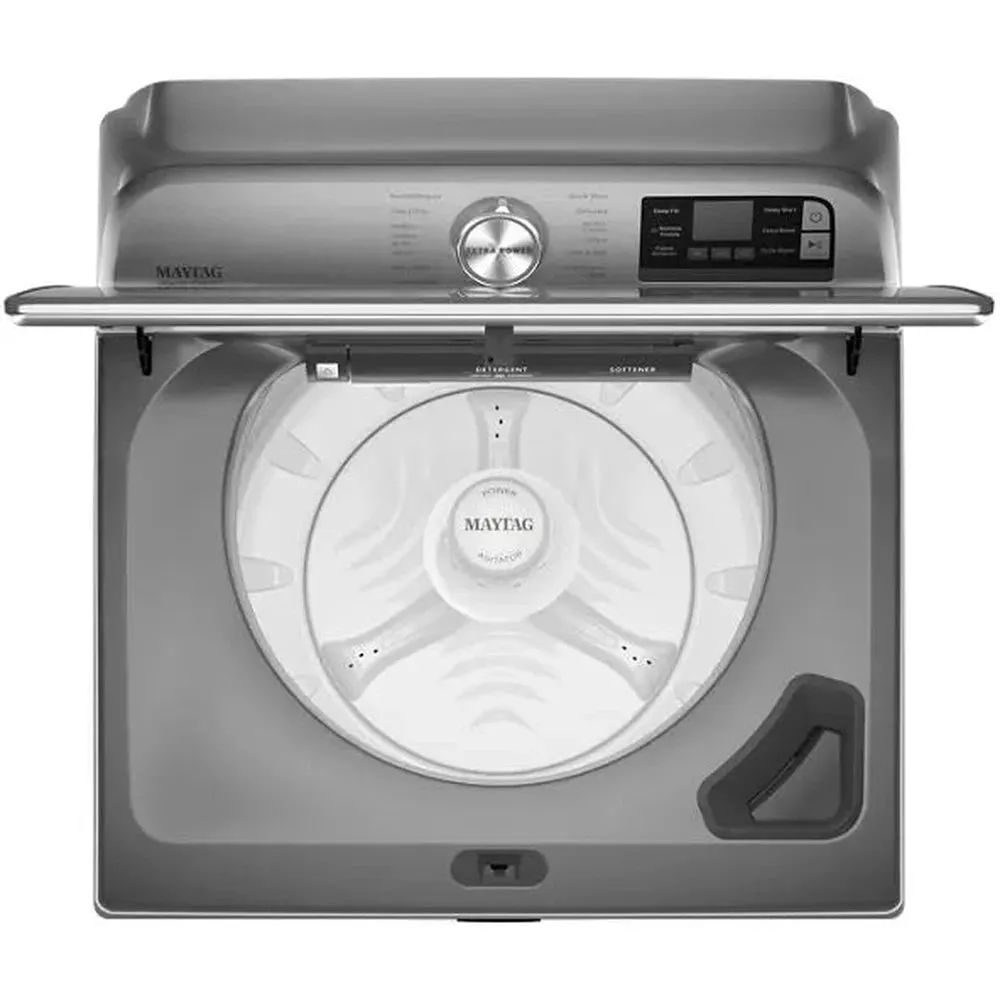 Maytag 5.2-cu ft High Efficiency Agitator Smart Top-Load Washer (Metallic Slate) MVW7230HC