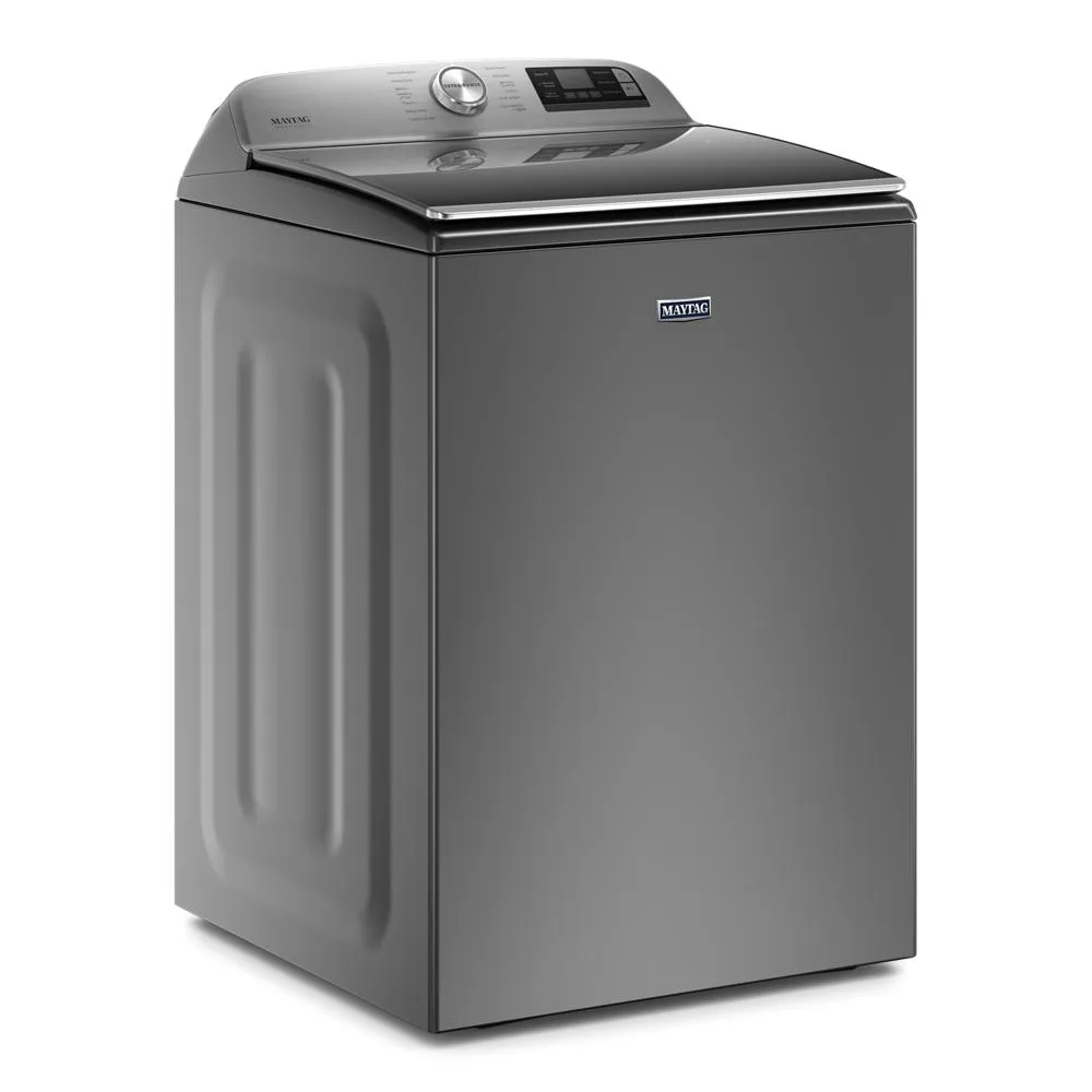 Maytag 5.2-cu ft High Efficiency Agitator Smart Top-Load Washer (Metallic Slate) MVW7230HC