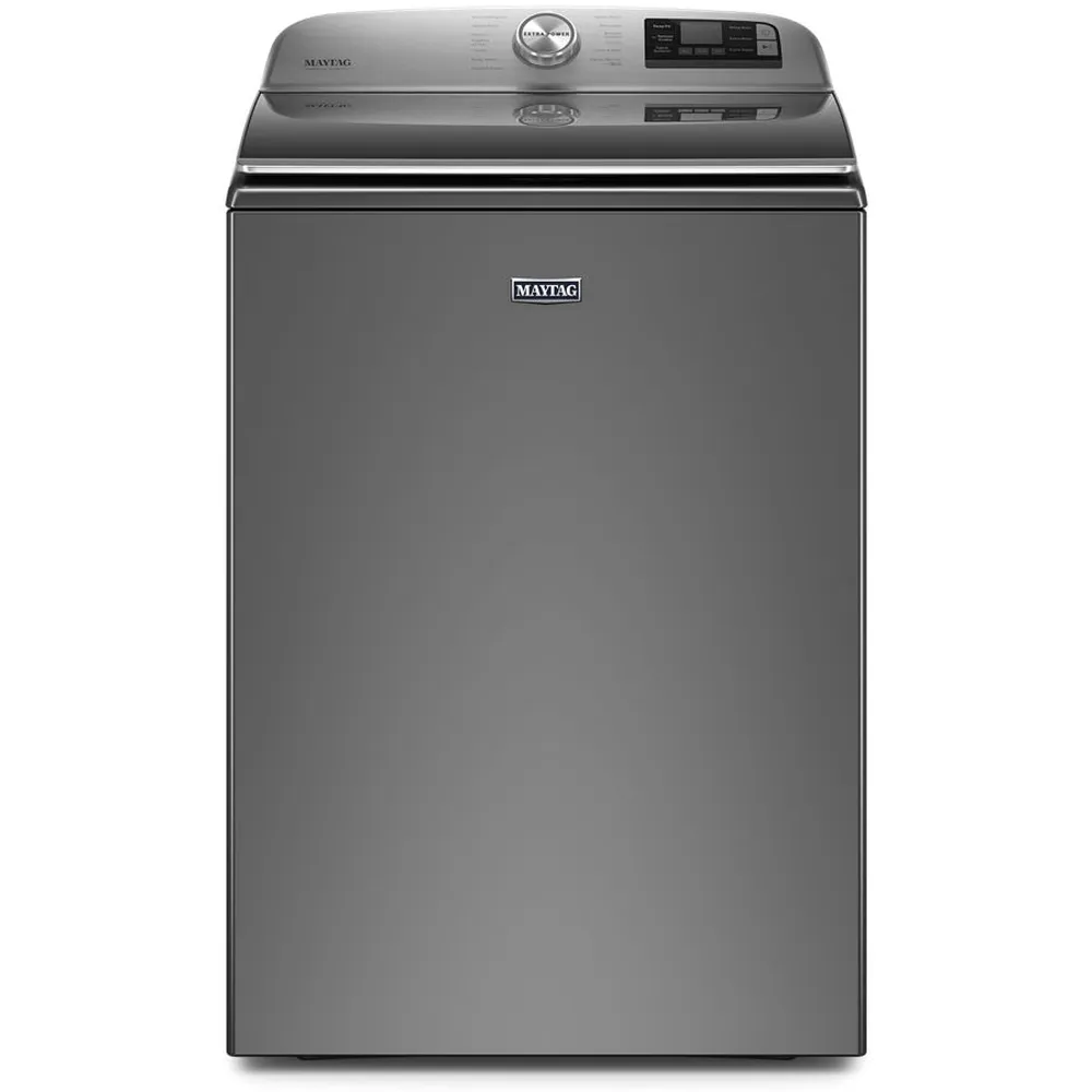 Maytag 5.2-cu ft High Efficiency Agitator Smart Top-Load Washer (Metallic Slate) MVW7230HC