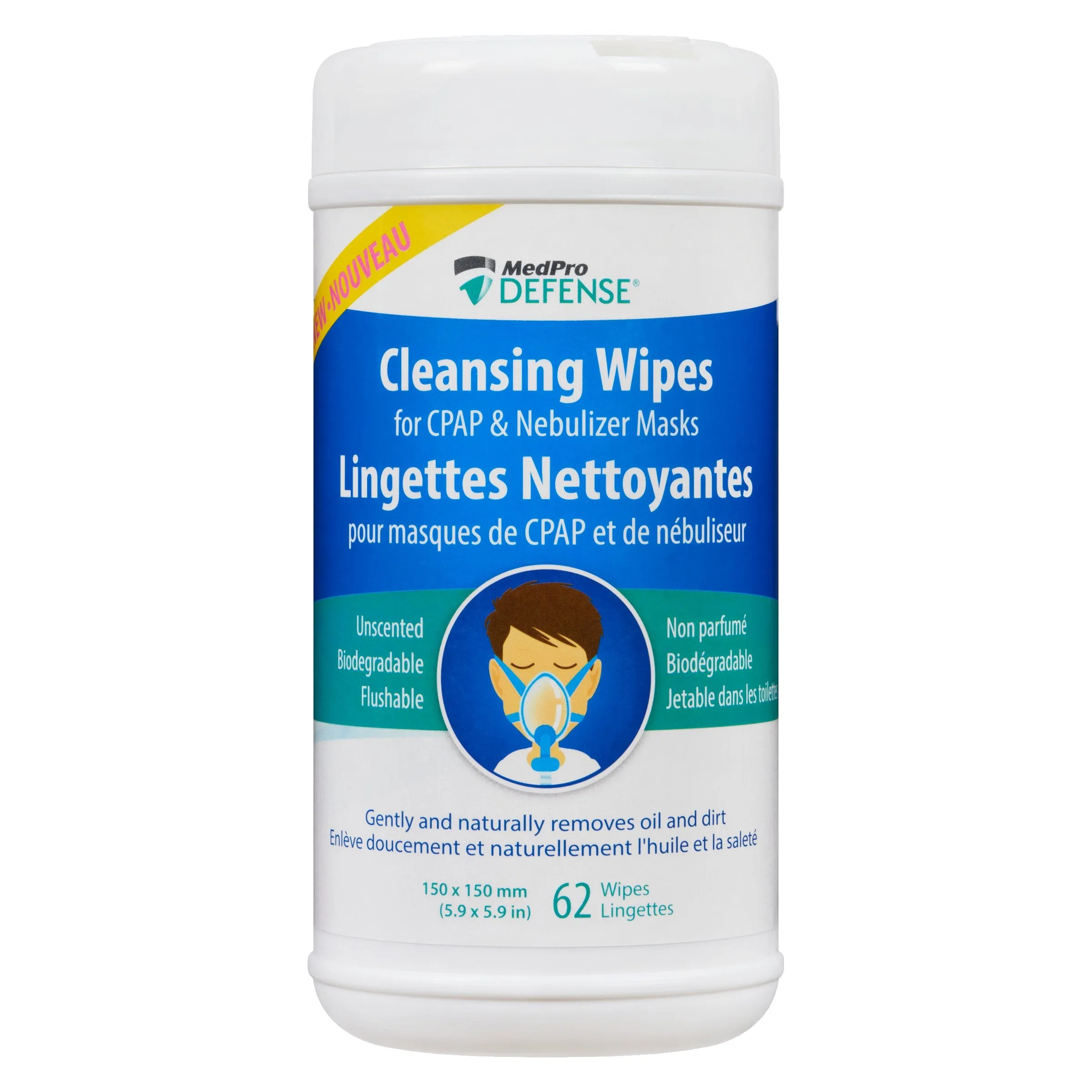 MedPro Defense Cleansing Wipes for CPAP and Nebulizer Masks