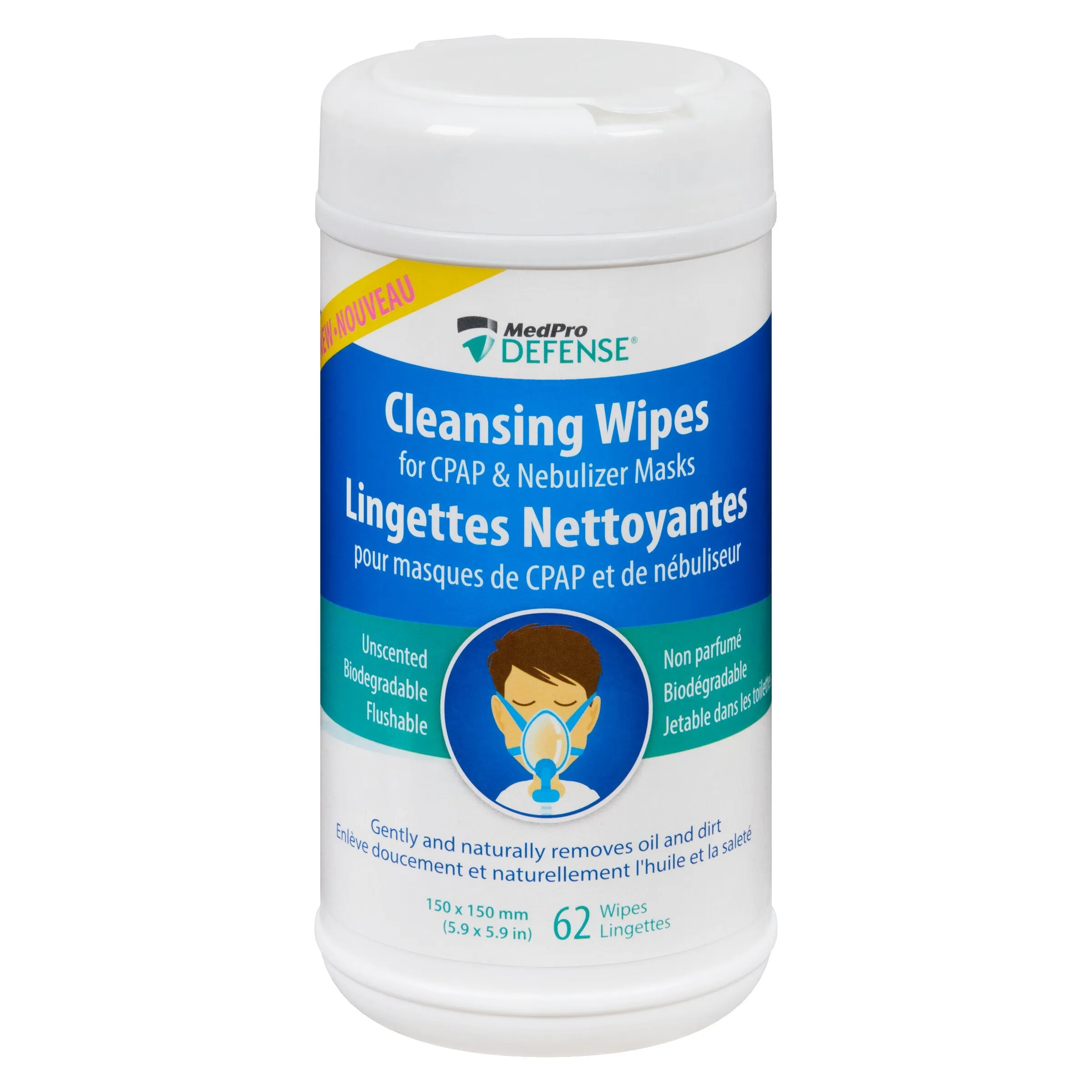 MedPro Defense Cleansing Wipes for CPAP and Nebulizer Masks