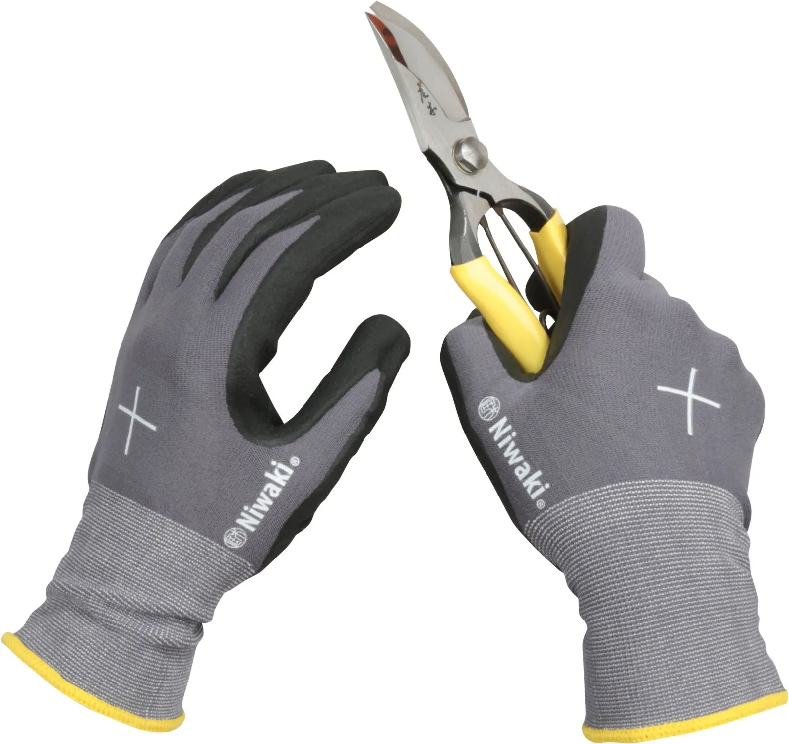 Niwaki - Gardening Gloves - Grey - Nitrile with Nylon/Spandex Lining