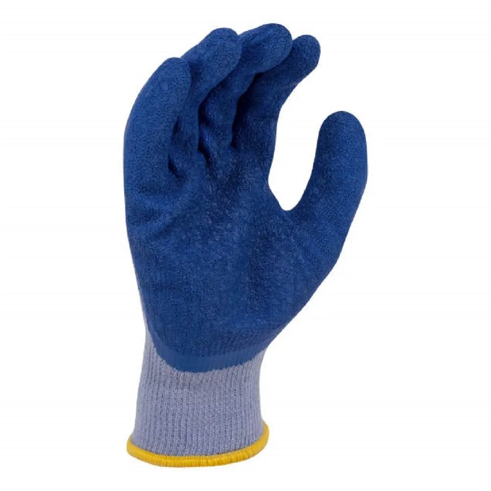 Radians RWG16 Crinkle Latex Palm Coated Glove, Box of 12 Pairs