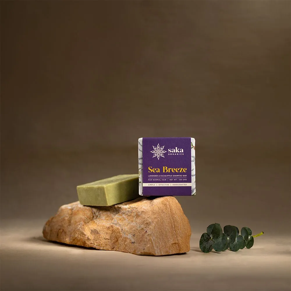 Sea Breeze | Handmade Lavender & Eucalyptus Shampoo Bar (120gm)