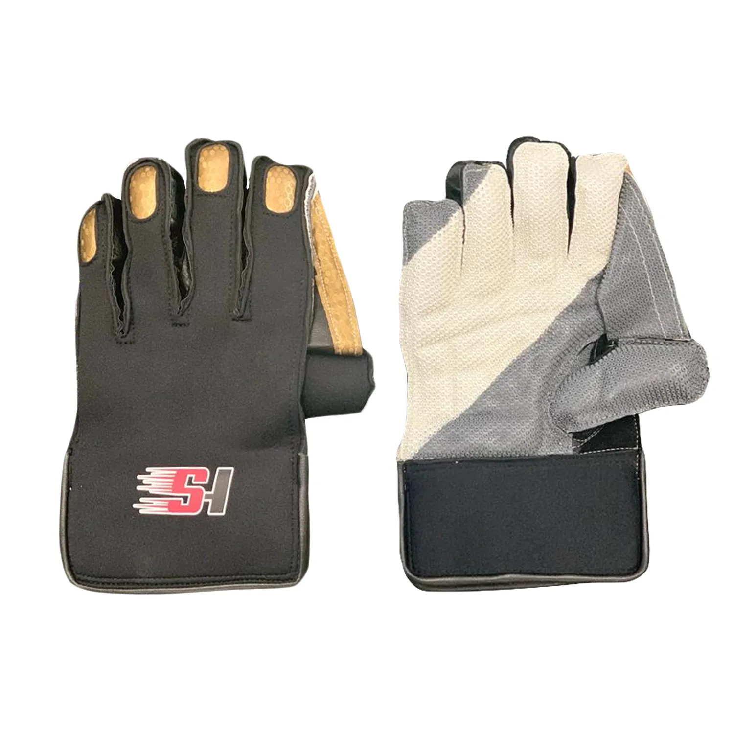 Sports Hub Wicket Keeping Gloves - Black Gold men size