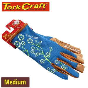 TORK CRAFT LADIES SLIM FIT MEDIUM GARDEN GLOVES BLUE GL43