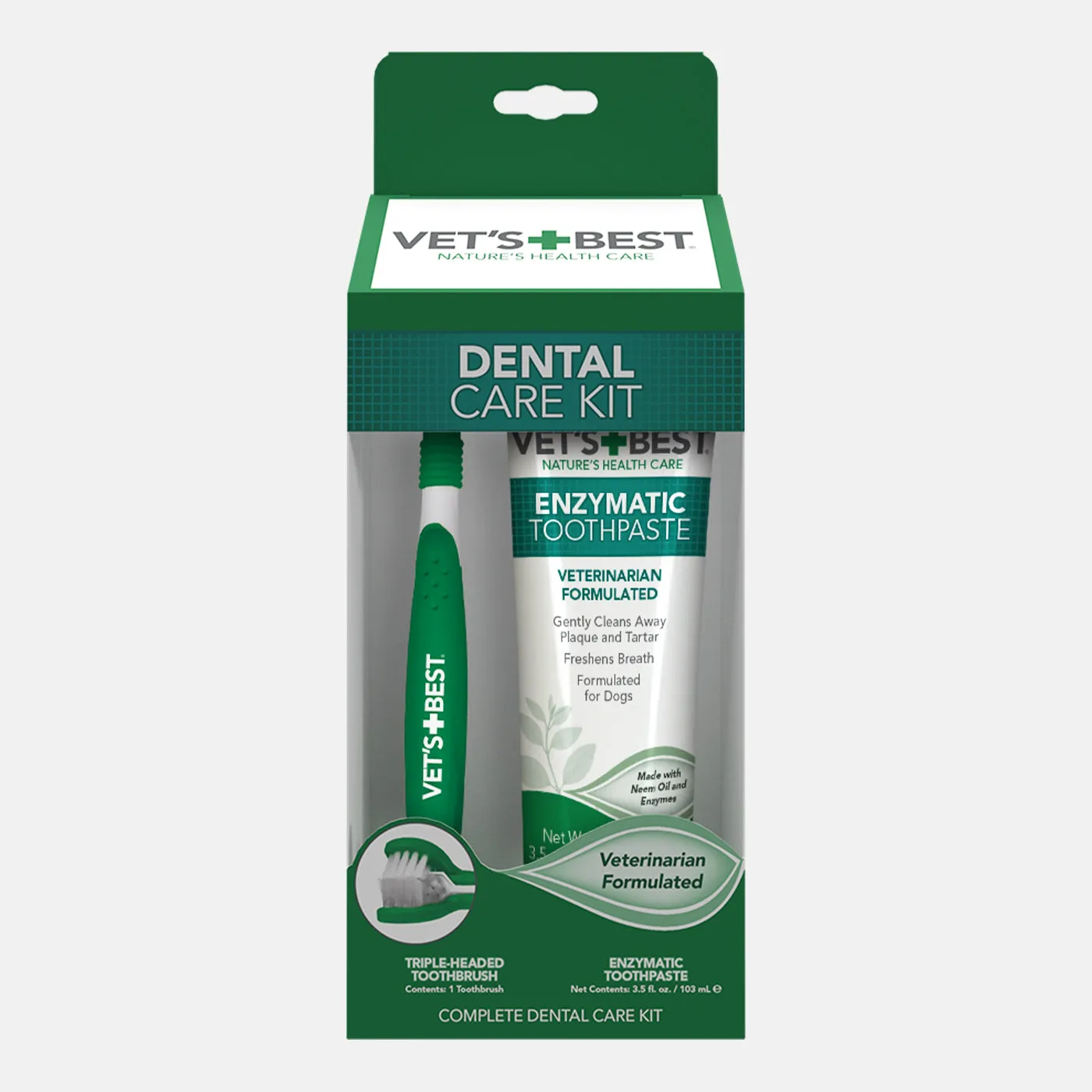 Vet's Best Dental Care Kit Gel and Toothbrush