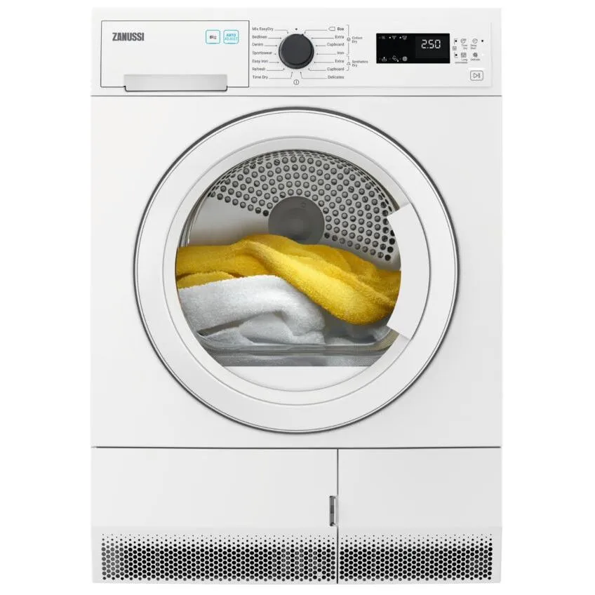 Zanussi ZDC72B4PW Condenser Tumble Dryer, 7kg, White, B Rated