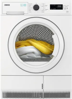 Zanussi ZDC72B4PW Condenser Tumble Dryer, 7kg, White, B Rated